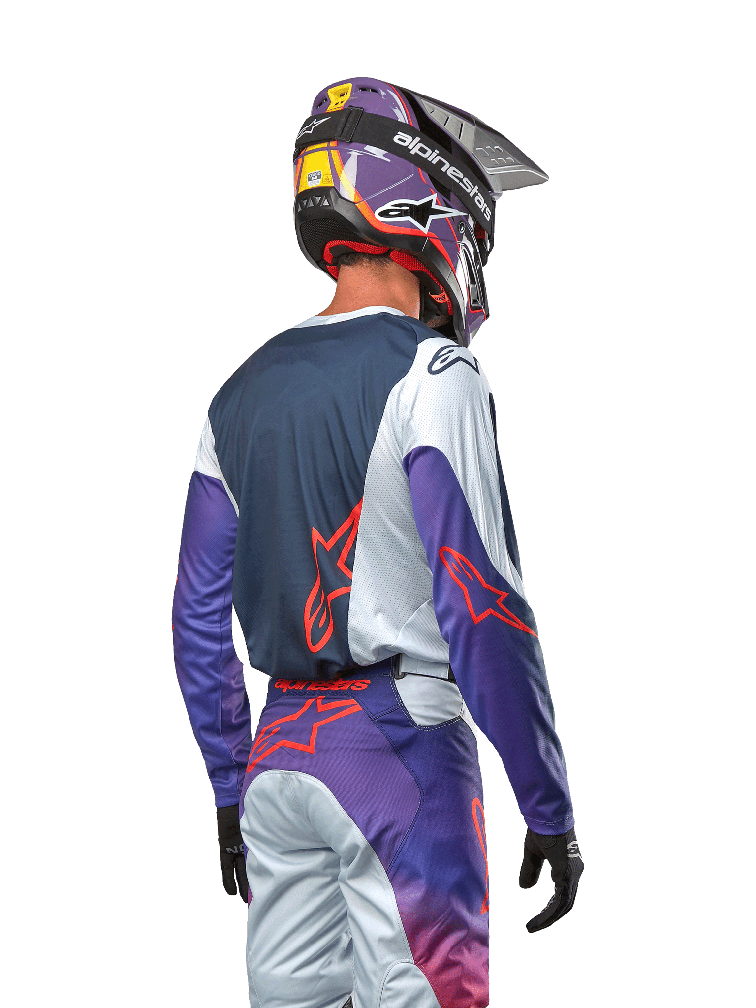 Alpinestars 2024 Racer Hoen Jersey Lichtgrau Warmorange Schwarz - MxProStoreParts