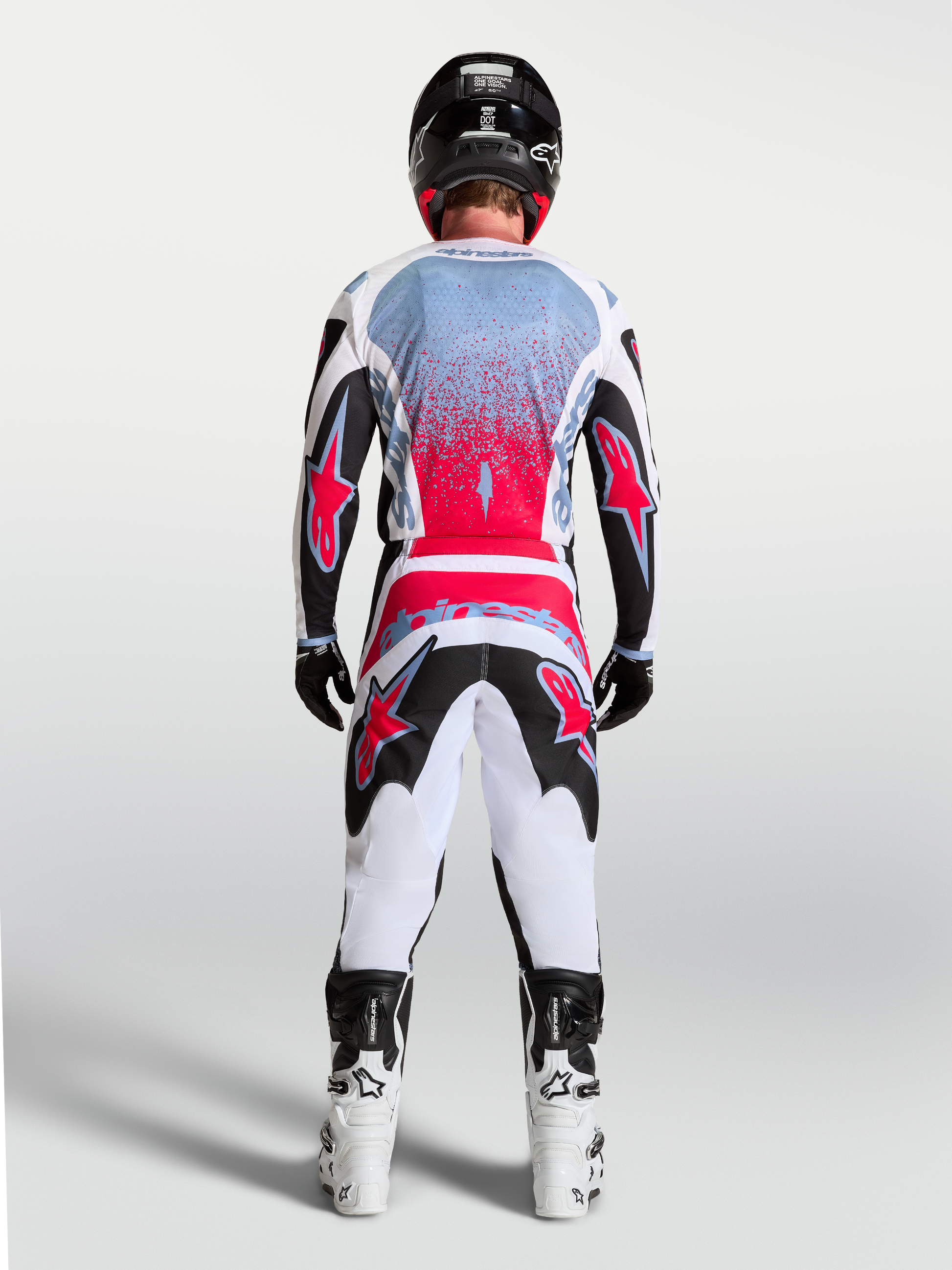 Alpinestars Fluid Drag Jersey 2027 Zwart Wit Lichtblauw Rood Fluo
