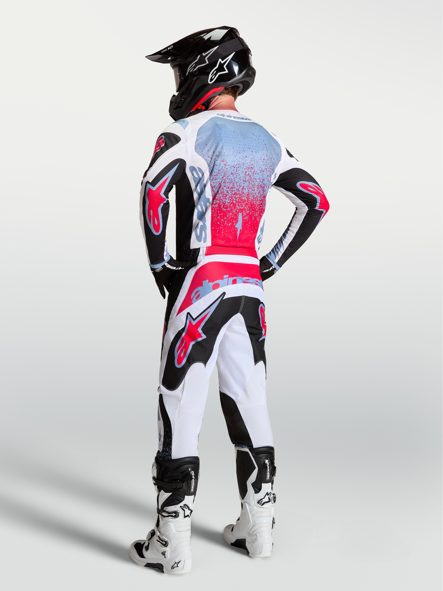 Alpinestars Fluid Drag Jersey 2027 Zwart Wit Lichtblauw Rood Fluo