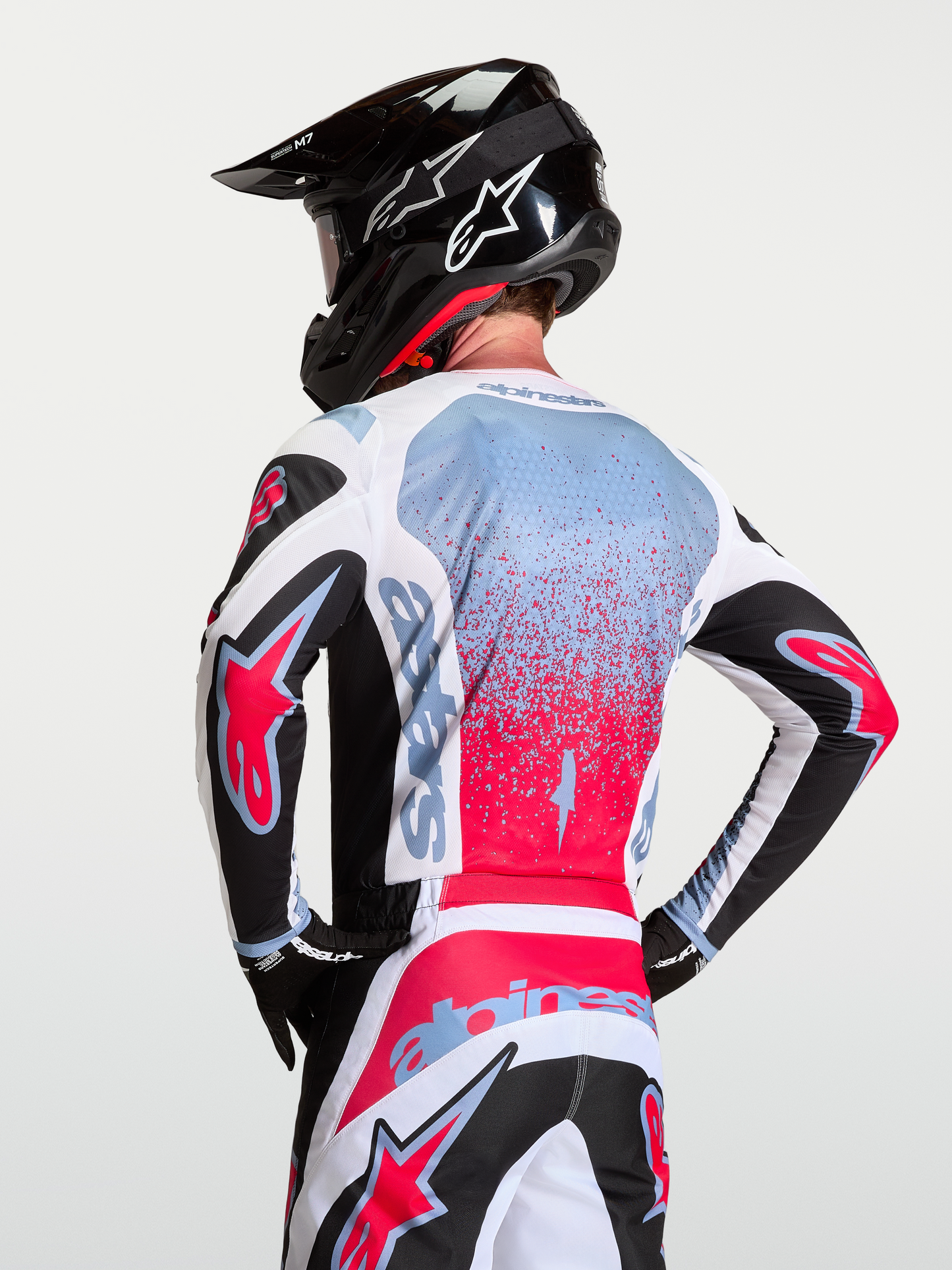 Alpinestars Fluid Drag Jersey 2027 Zwart Wit Lichtblauw Rood Fluo