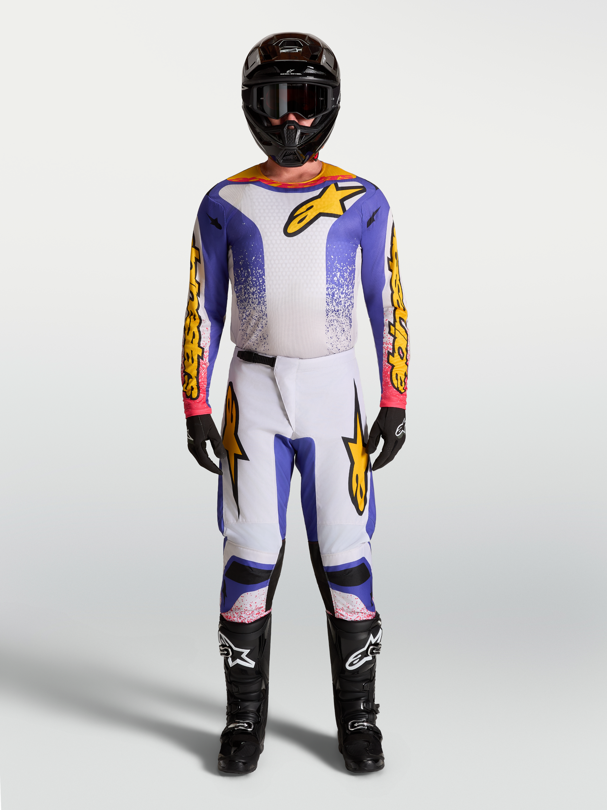 Alpinestars Fluid Drag Jersey 2027 Licht Lila Blauw Iris Goud