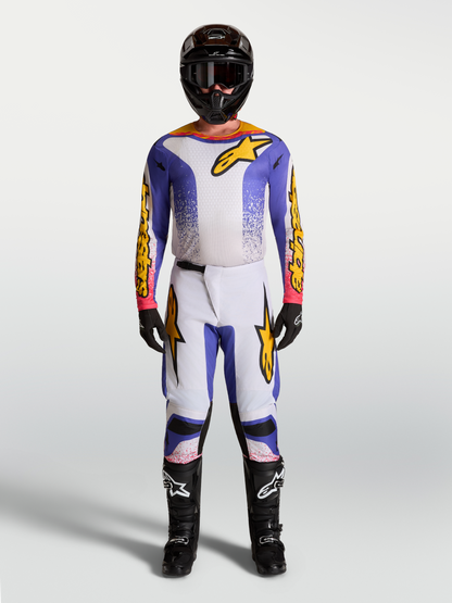Alpinestars Fluid Drag Jersey 2027 Licht Lila Blauw Iris Goud