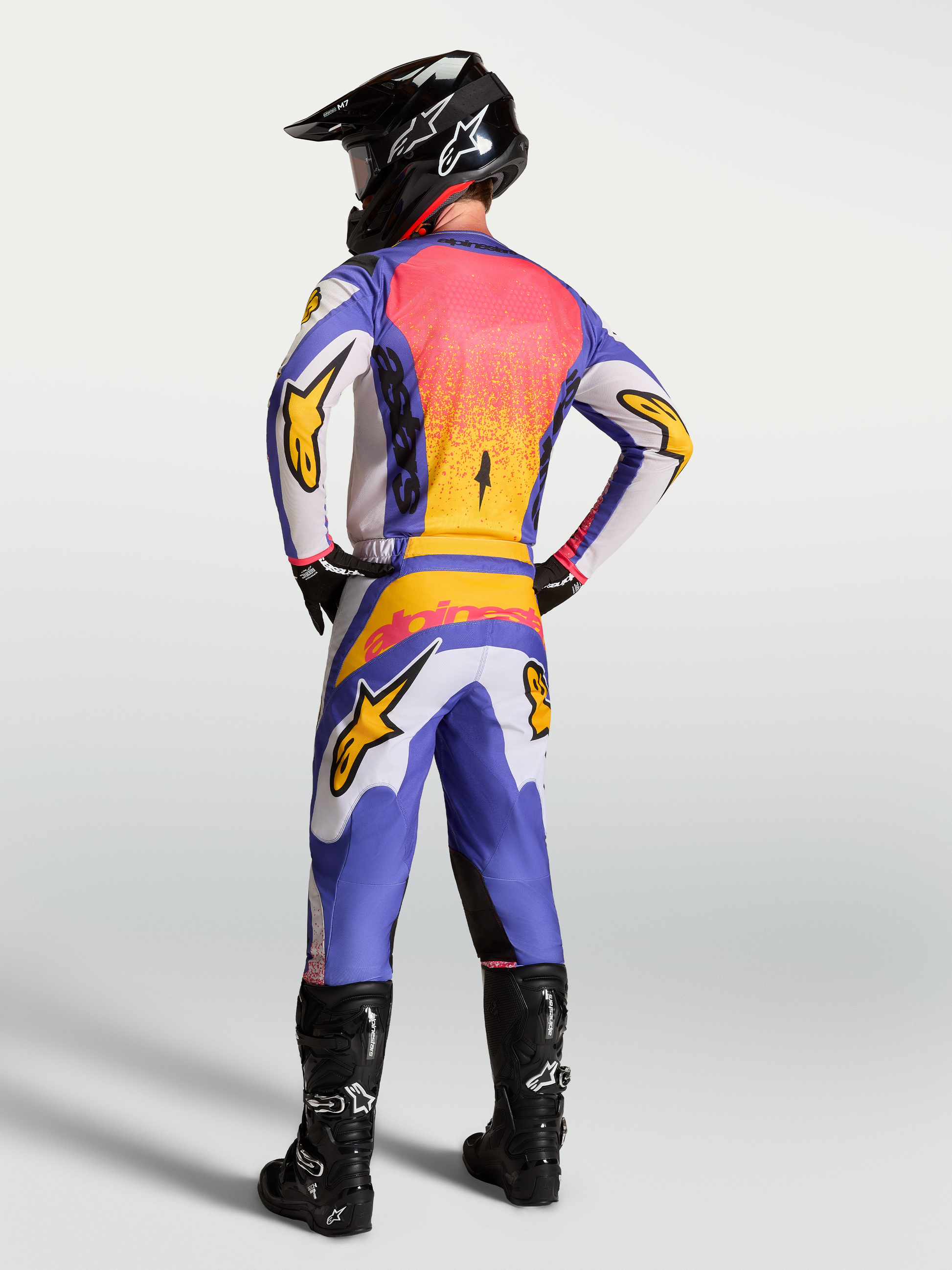 Alpinestars Fluid Drag Jersey 2027 Licht Lila Blauw Iris Goud