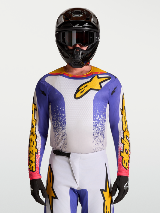 Alpinestars Fluid Drag Jersey 2027 Licht Lila Blauw Iris Goud