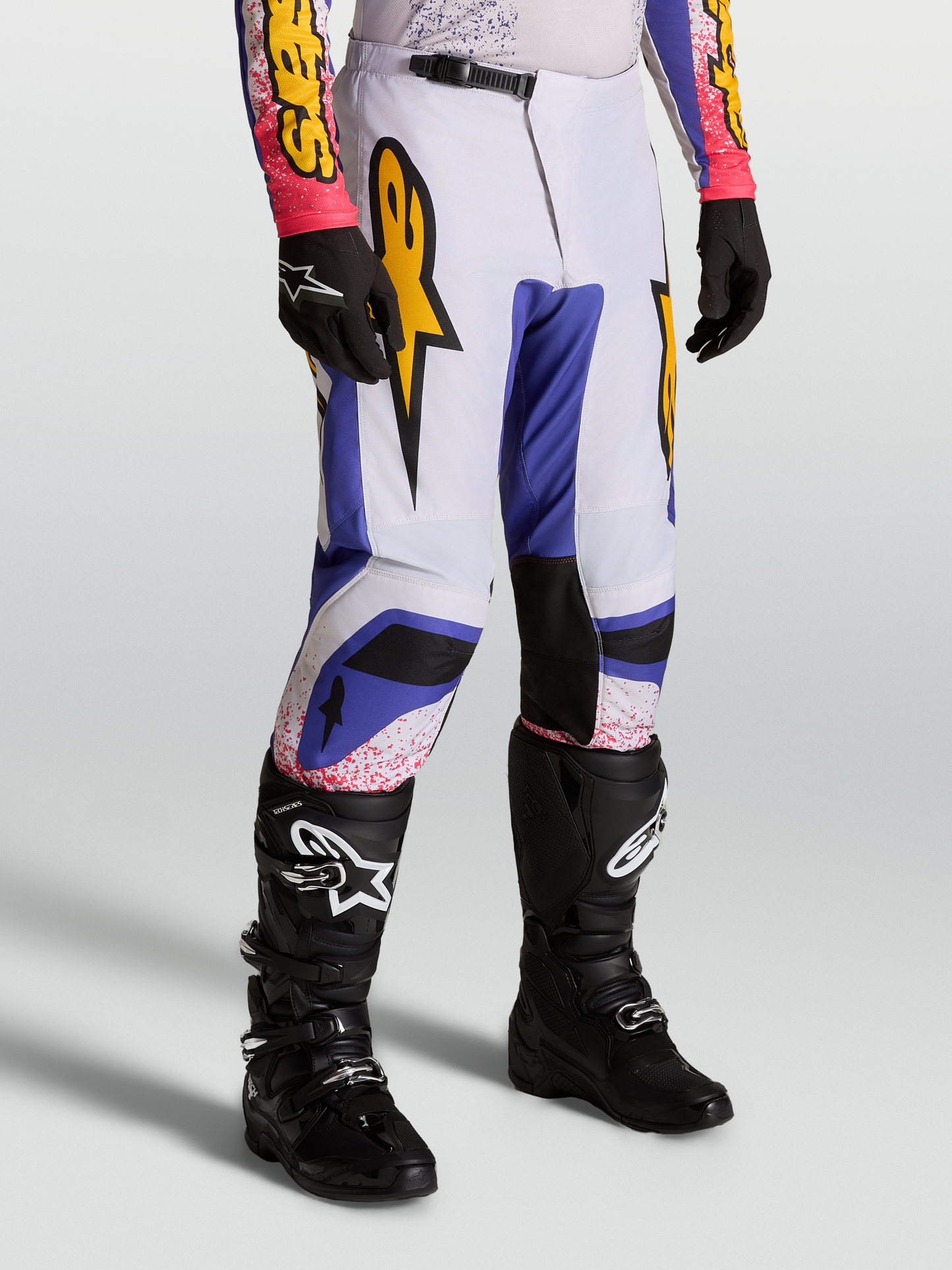 Alpinestars Fluid Drag Broek 2027 Licht Lila Blauw Iris Goud