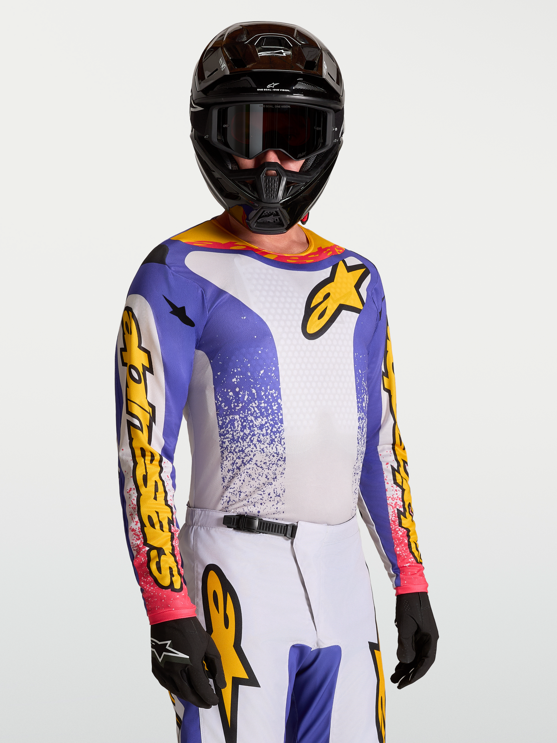 Alpinestars Fluid Drag Jersey 2027 Licht Lila Blauw Iris Goud