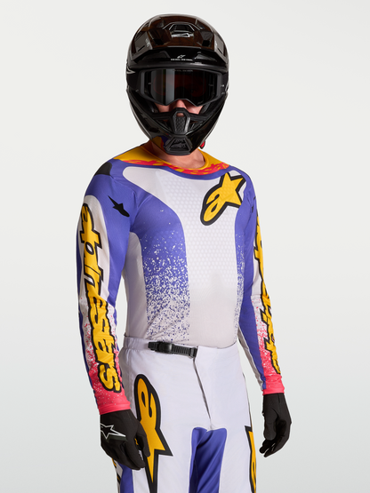 Alpinestars Fluid Drag Jersey 2027 Licht Lila Blauw Iris Goud