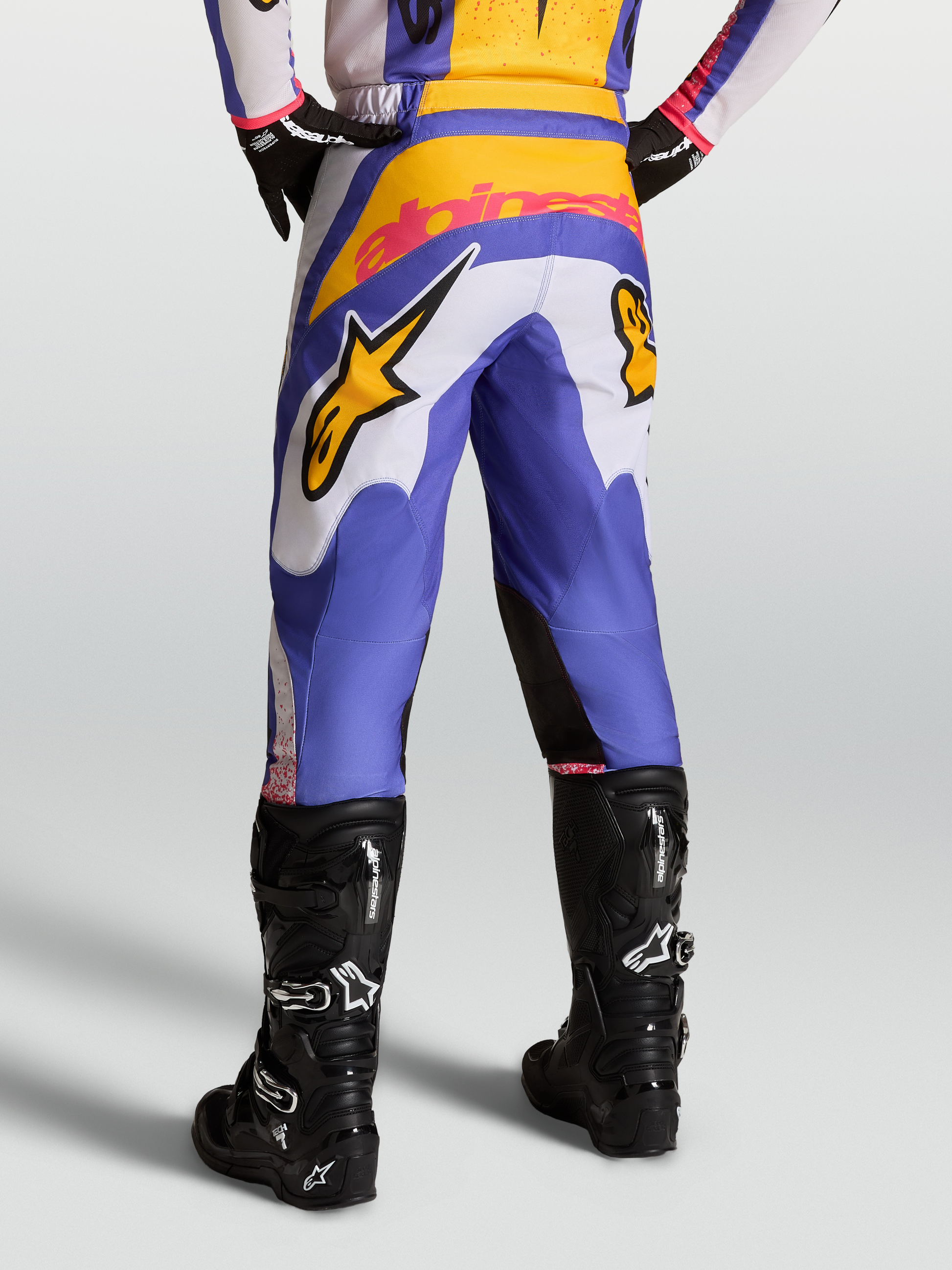Alpinestars Fluid Drag Broek 2027 Licht Lila Blauw Iris Goud