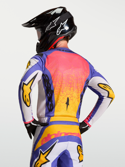 Alpinestars Fluid Drag Jersey 2027 Licht Lila Blauw Iris Goud