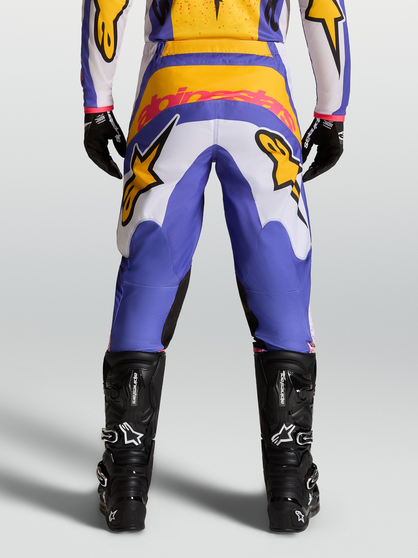 Alpinestars Fluid Drag Broek 2027 Licht Lila Blauw Iris Goud