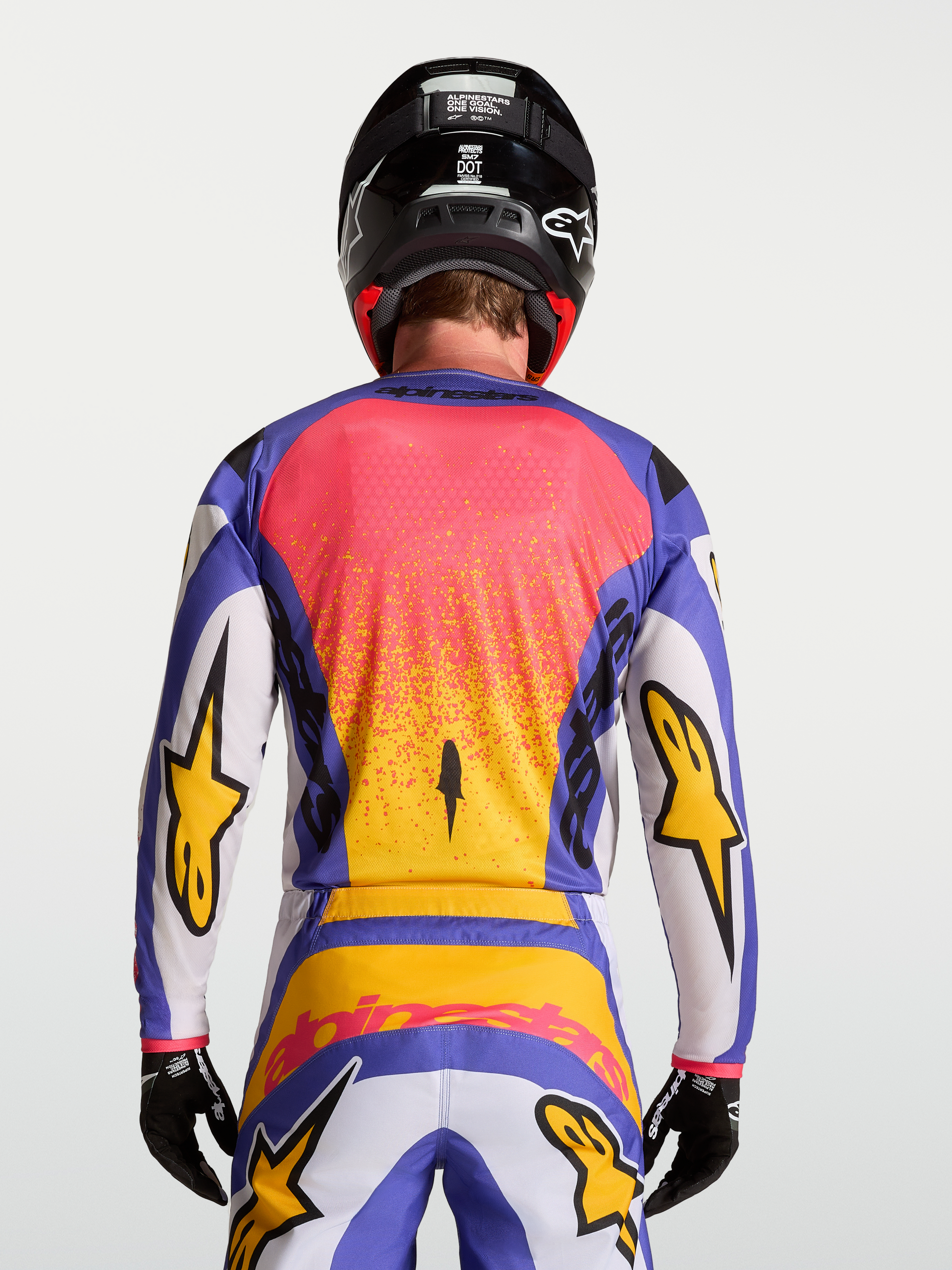 Alpinestars Fluid Drag Jersey 2027 Licht Lila Blauw Iris Goud