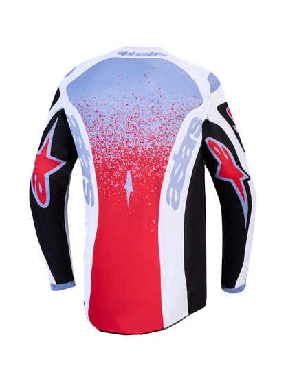 Alpinestars Fluid Drag Jersey 2027 Zwart Wit Lichtblauw Rood Fluo