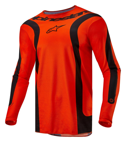 Alpinestars 2024 Fluid Lurv volwassen cross shirt Hot Oranje Maat L