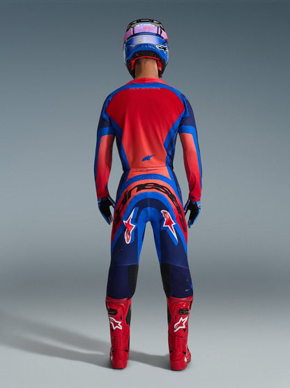 Alpinestars Supertech Vista Jersey Dark Navy Hot Coral Cobalt - MxProStoreParts