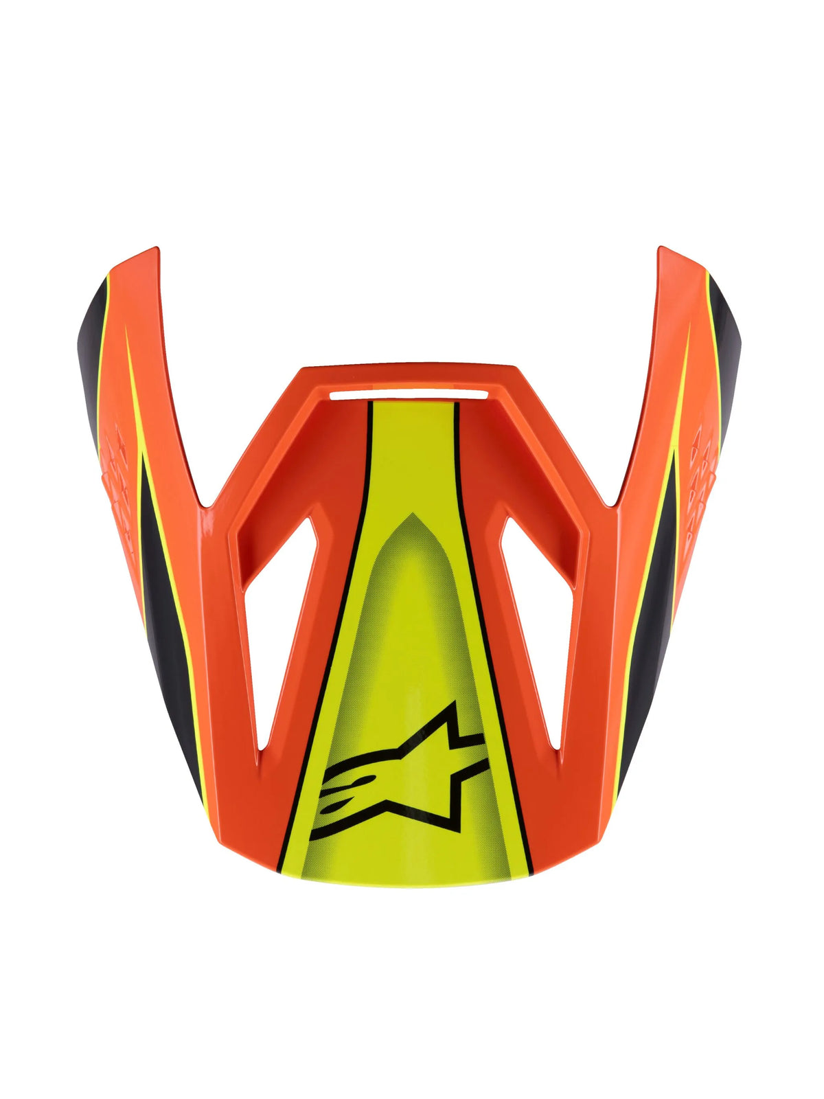 Alpinestars Jeugd S-M3 Fray helmklep – Zwart Oranje Geel fluo glanzend