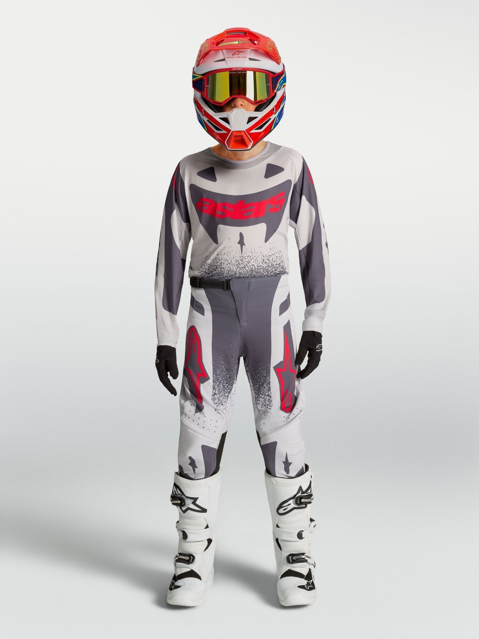 Alpinestars Jeugd Supertech Swan Jersey 2027 Licht Lila Donkergrijs Rood Fluo - MxProStoreParts
