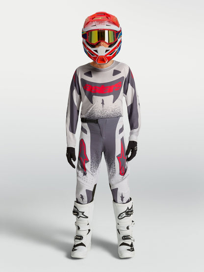 Alpinestars Jeugd Supertech Swan Jersey 2027 Licht Lila Donkergrijs Rood Fluo - MxProStoreParts