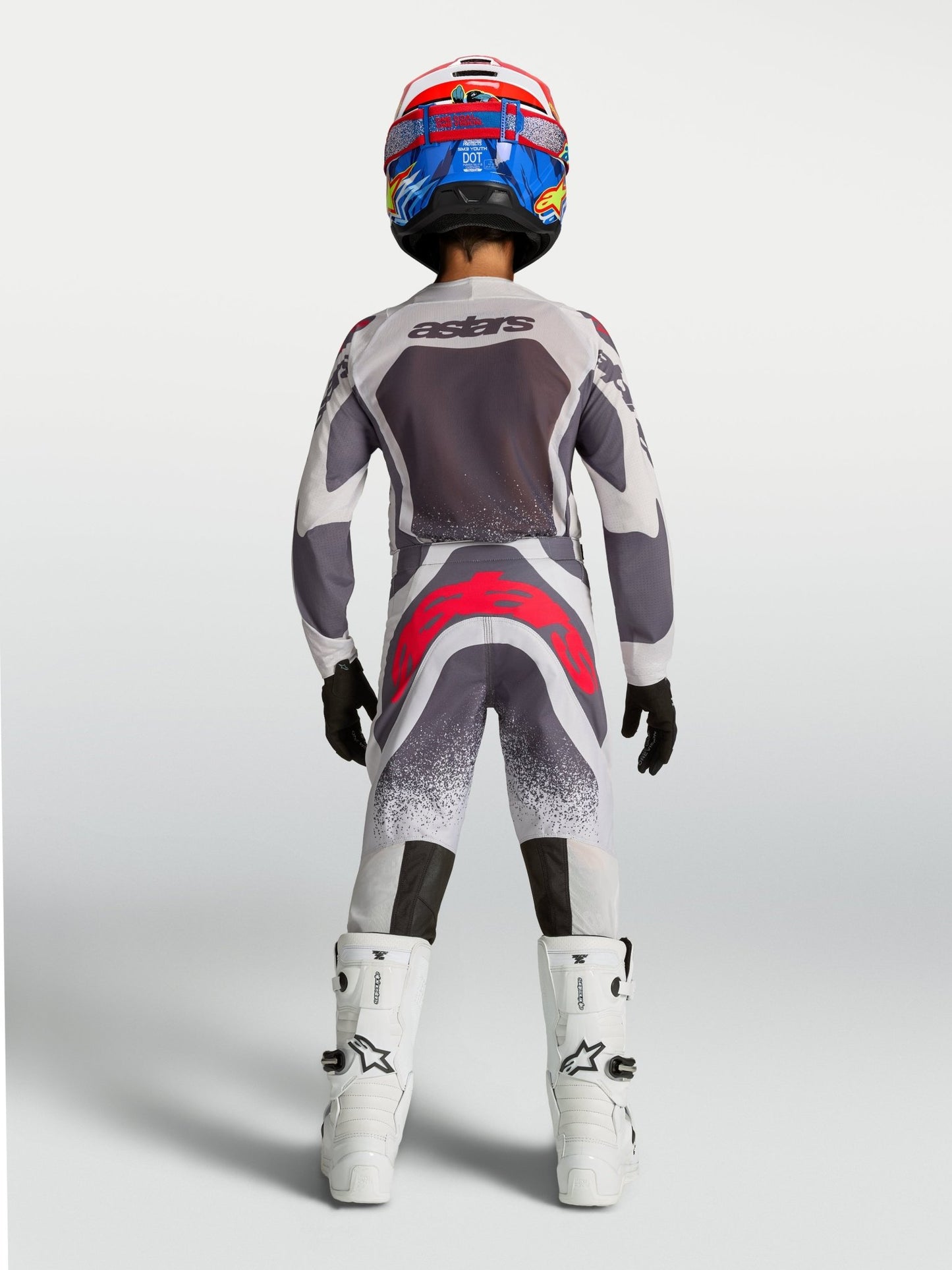 Alpinestars Jeugd Supertech Swan Jersey 2027 Licht Lila Donkergrijs Rood Fluo - MxProStoreParts
