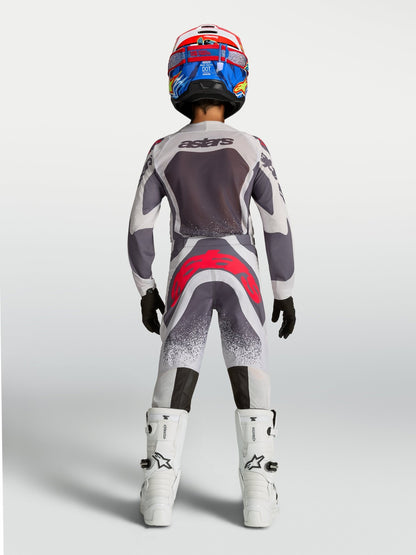 Alpinestars Jeugd Supertech Swan Jersey 2027 Licht Lila Donkergrijs Rood Fluo - MxProStoreParts