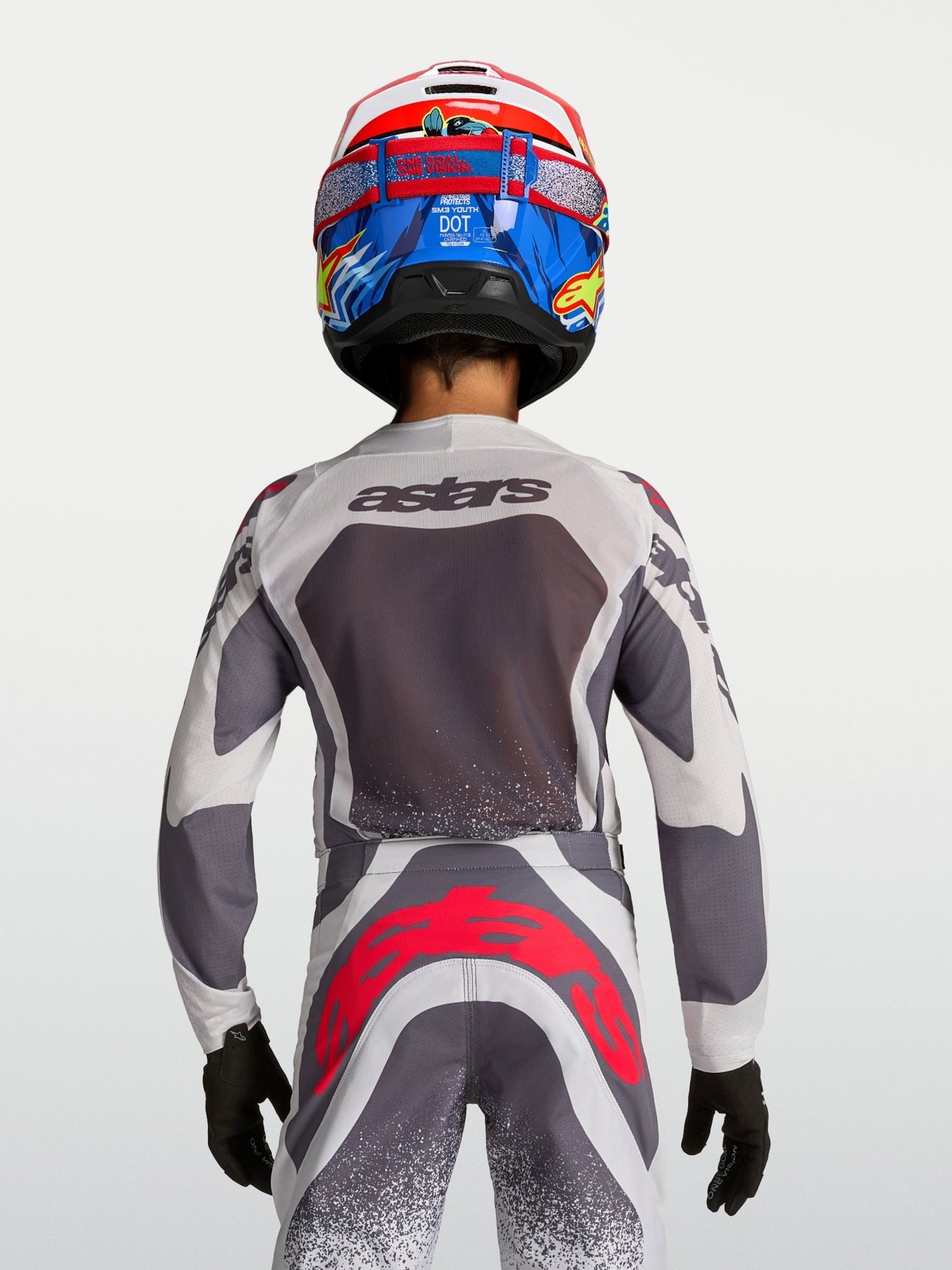 Alpinestars Jeugd Supertech Swan Jersey 2027 Licht Lila Donkergrijs Rood Fluo - MxProStoreParts