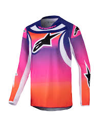 Alpinestars 2025 Racer Veil Wurx Kinder cross shirt Multi / Wit Maat L