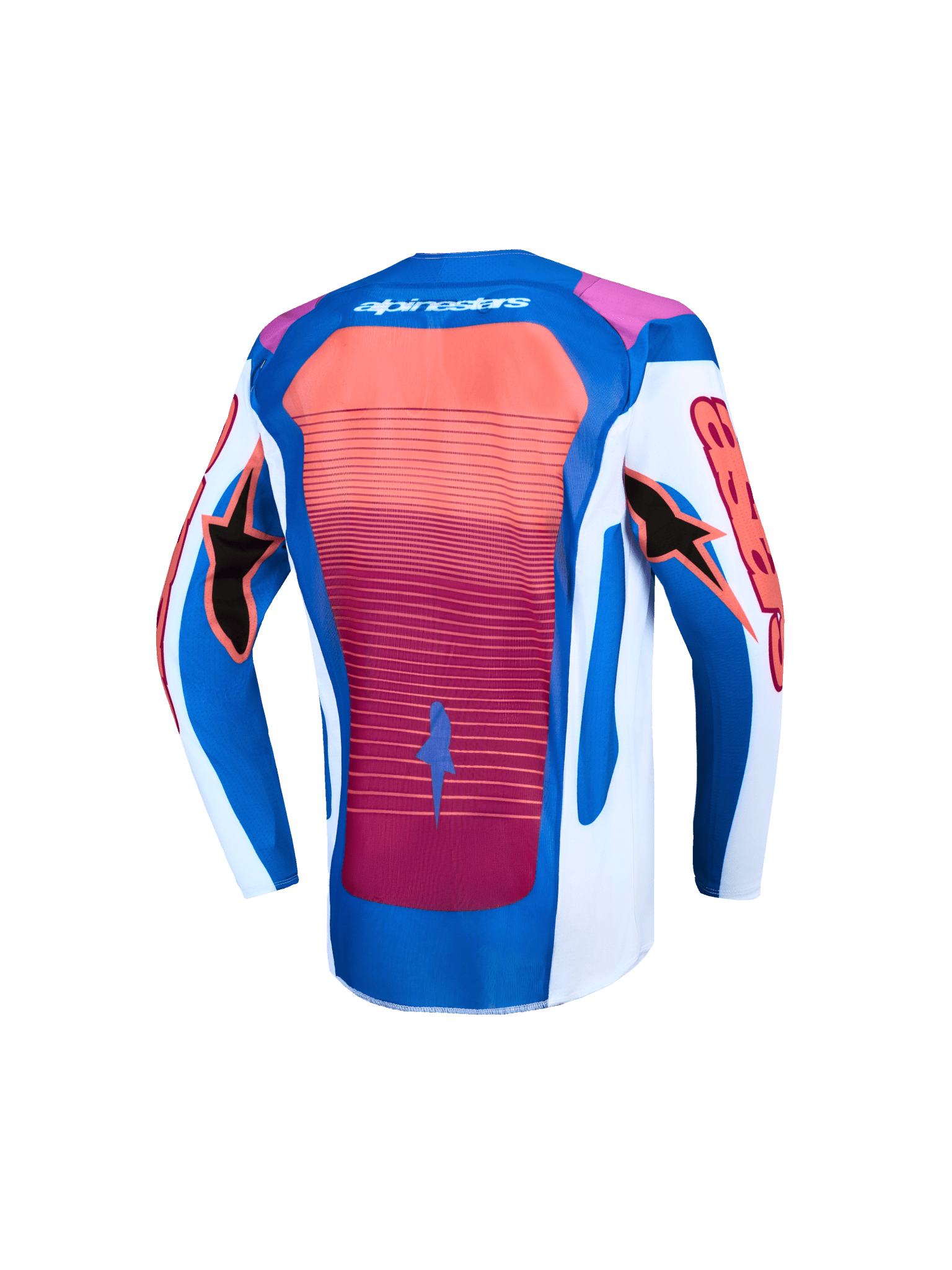 Alpinestars Jeugd Supertech Maven Jersey 2027 Wit Hot Coral Blithe Blue - MxProStoreParts