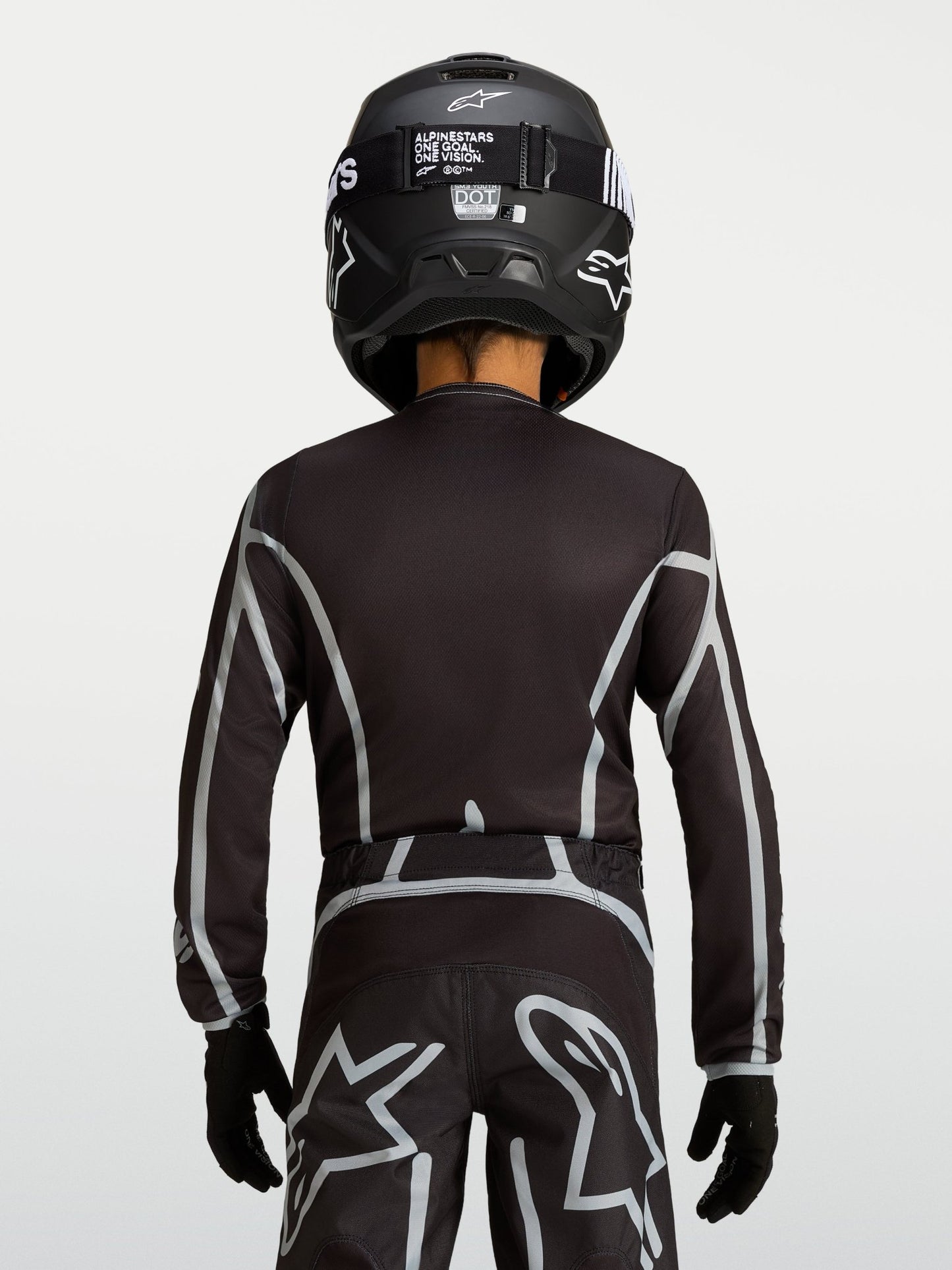 Alpinestars Jeugd Fluid Apex V2 Jersey 2027 Zwart Zilver - MxProStoreParts