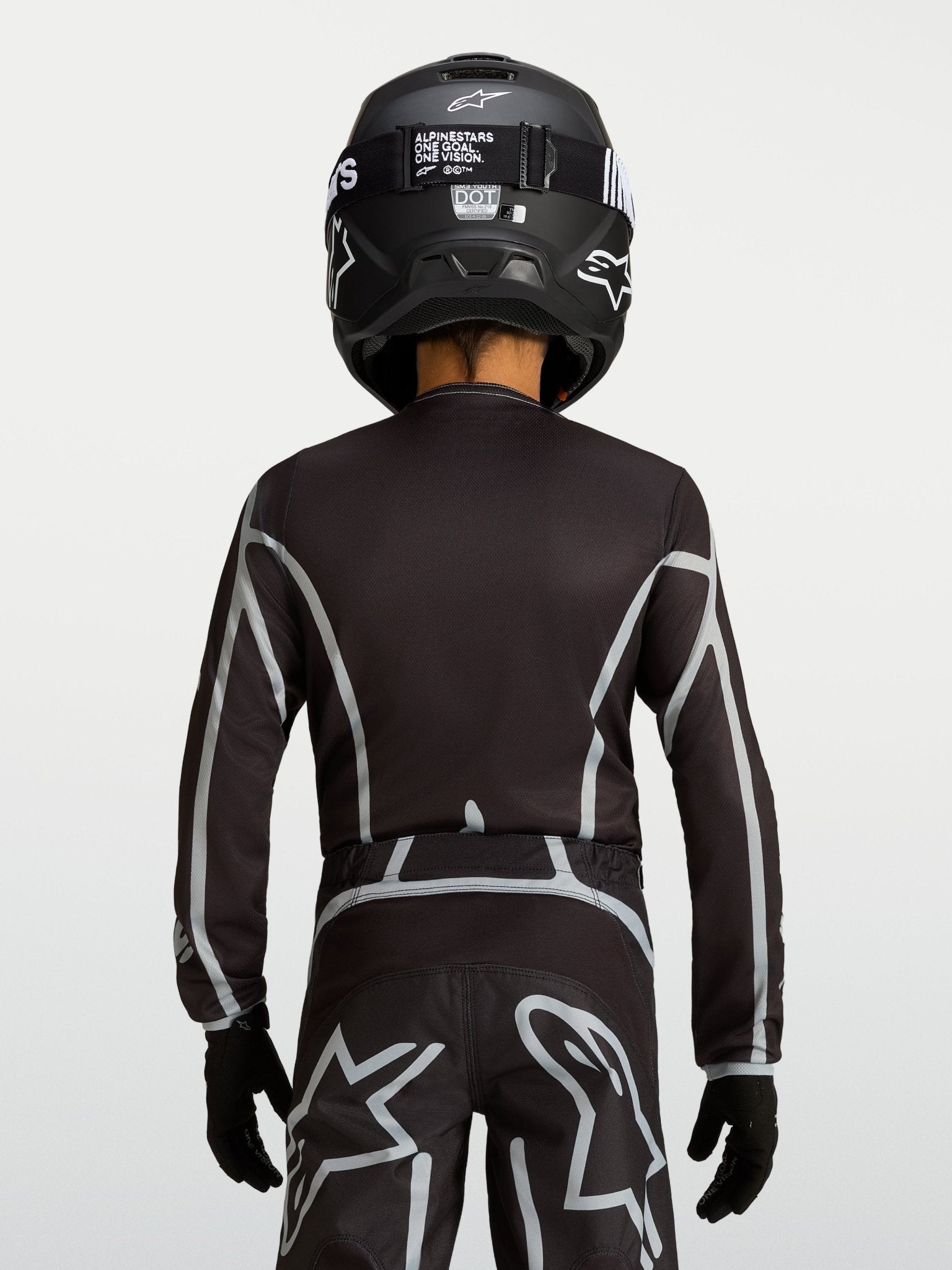 Alpinestars Jeugd Fluid Apex V2 Jersey 2027 Zwart Zilver - MxProStoreParts