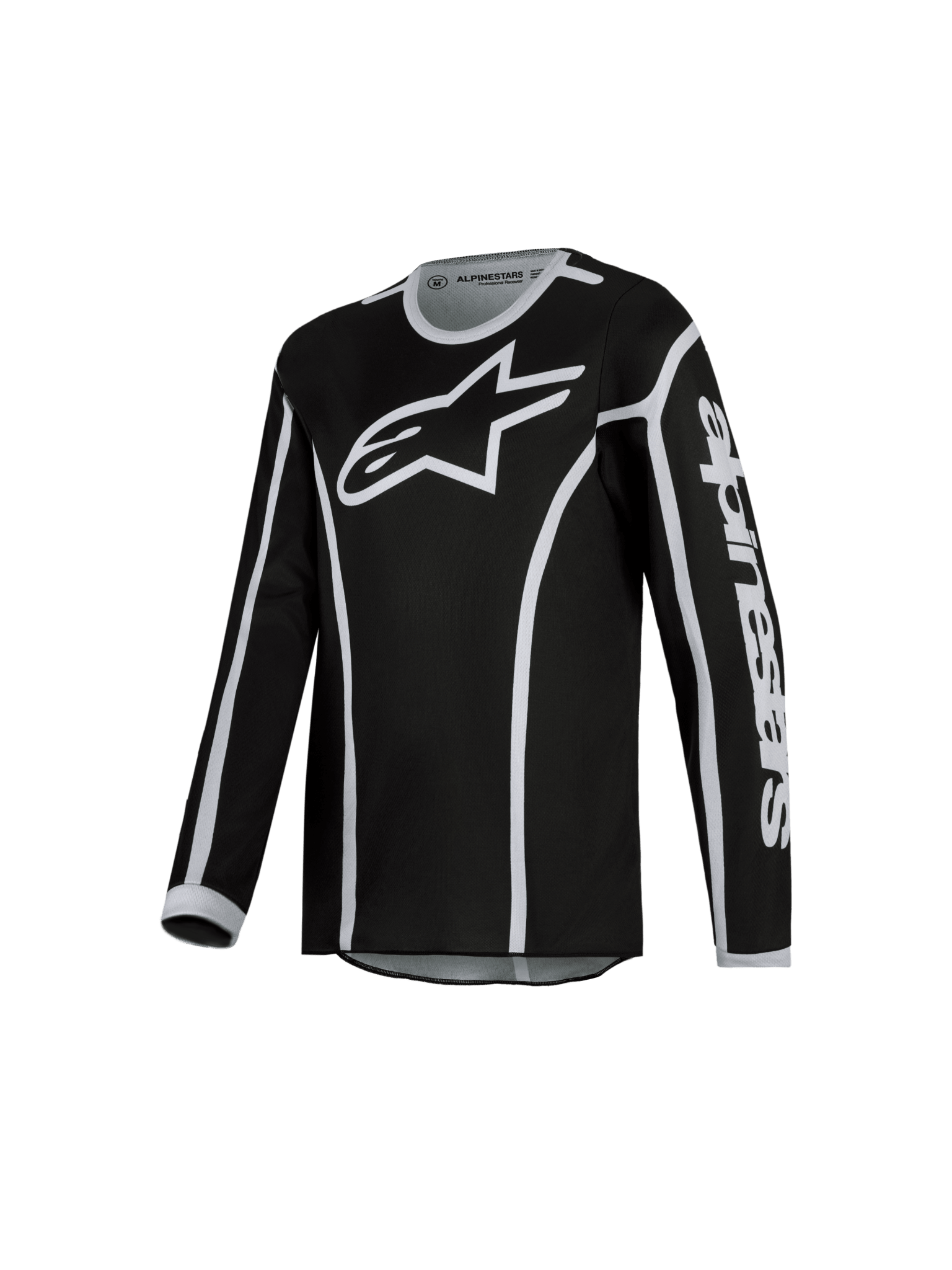 Alpinestars Jeugd Fluid Apex V2 Jersey 2027 Zwart Zilver - MxProStoreParts