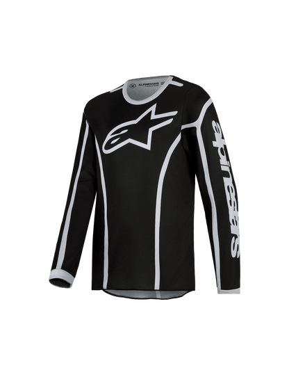 Alpinestars Jeugd Fluid Apex V2 Jersey 2027 Zwart Zilver - MxProStoreParts
