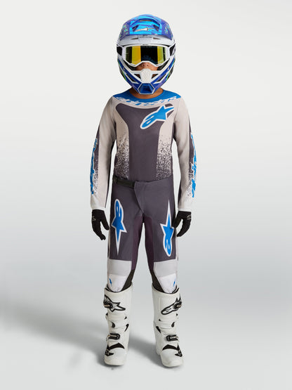 Alpinestars Jeugd Fluid Drag Jersey 2027 Graystone Licht Lila Ucla Blauw