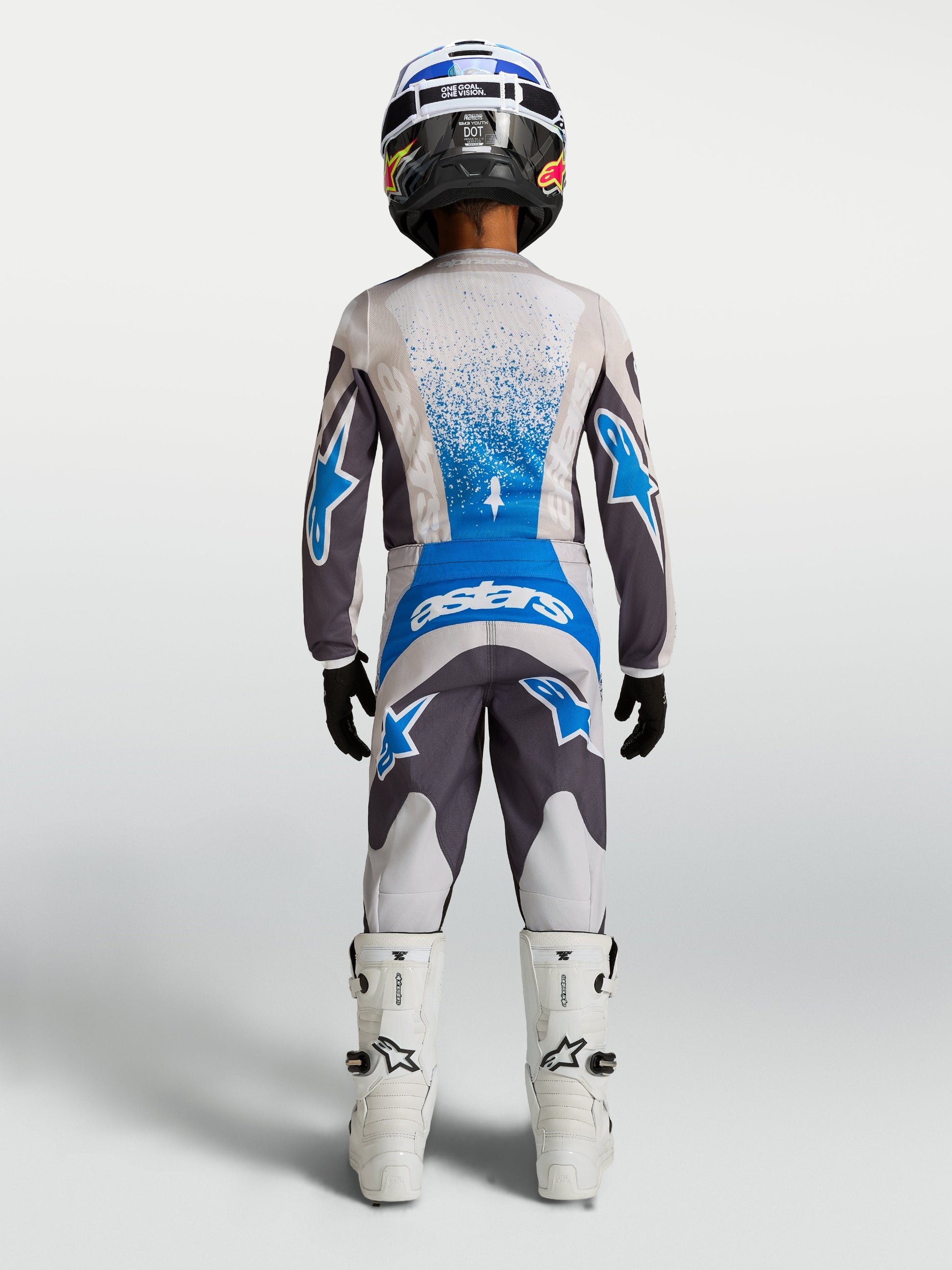 Alpinestars Jeugd Fluid Drag Jersey 2027 Graystone Licht Lila Ucla Blauw