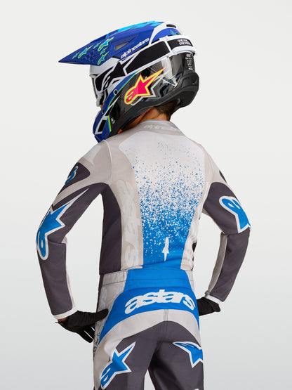 Alpinestars Jeugd Fluid Drag Jersey 2027 Graystone Licht Lila Ucla Blauw