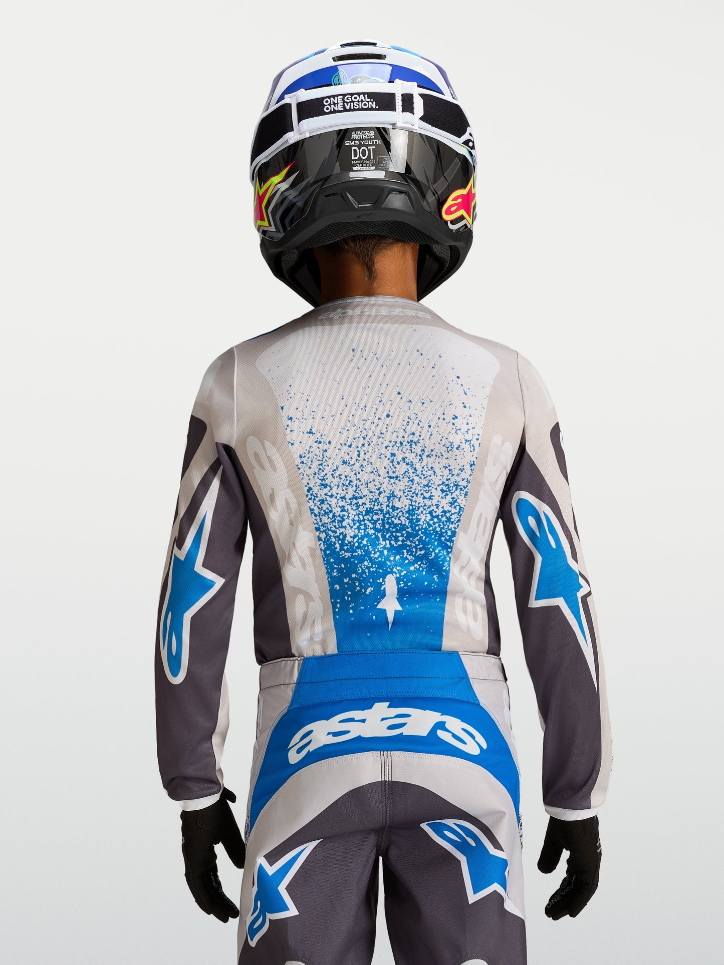 Alpinestars Jeugd Fluid Drag Jersey 2027 Graystone Licht Lila Ucla Blauw