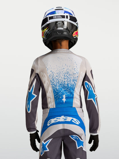 Alpinestars Jeugd Fluid Drag Jersey 2027 Graystone Licht Lila Ucla Blauw