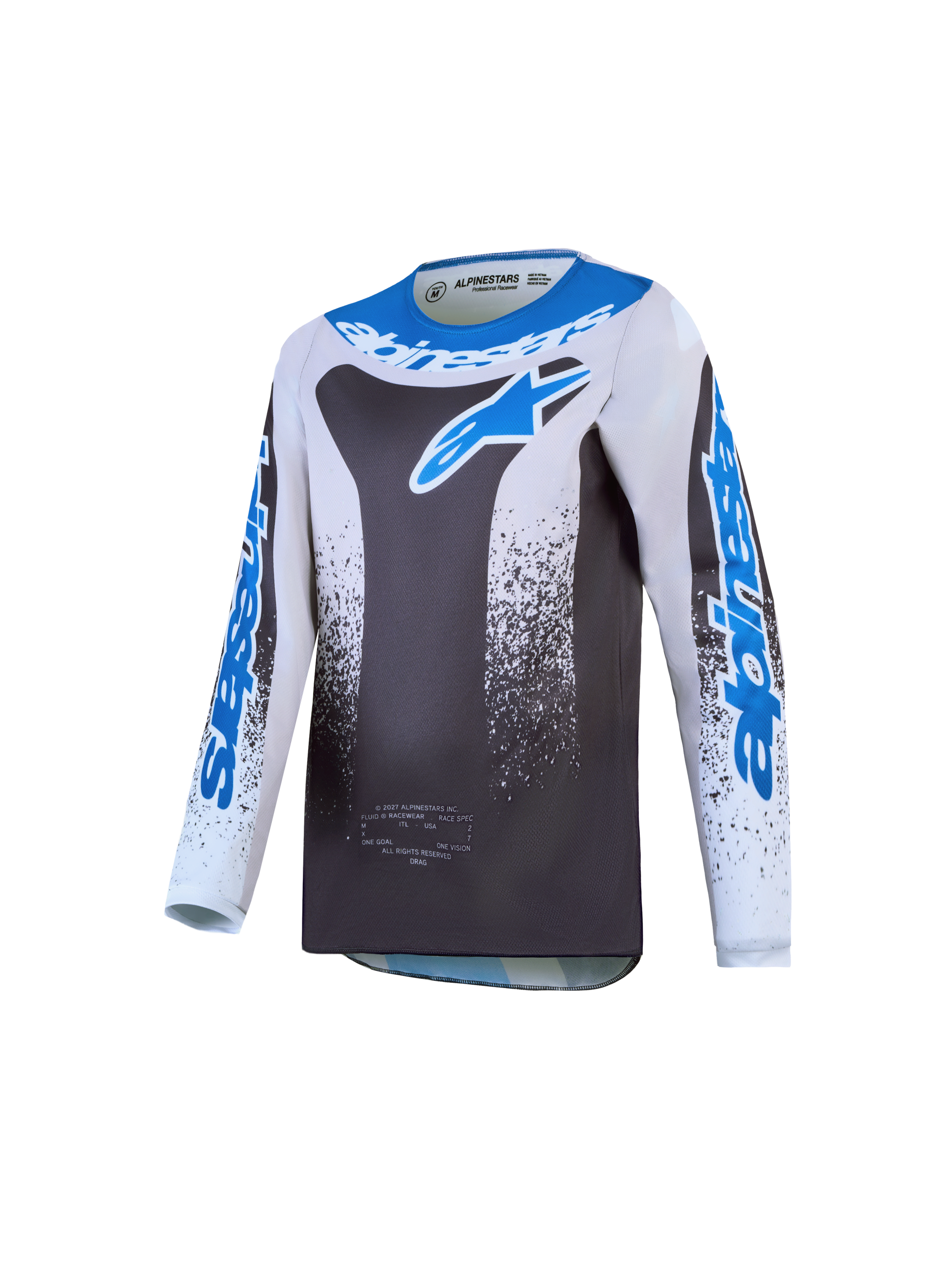 Alpinestars Jeugd Fluid Drag Jersey 2027 Graystone Licht Lila Ucla Blauw
