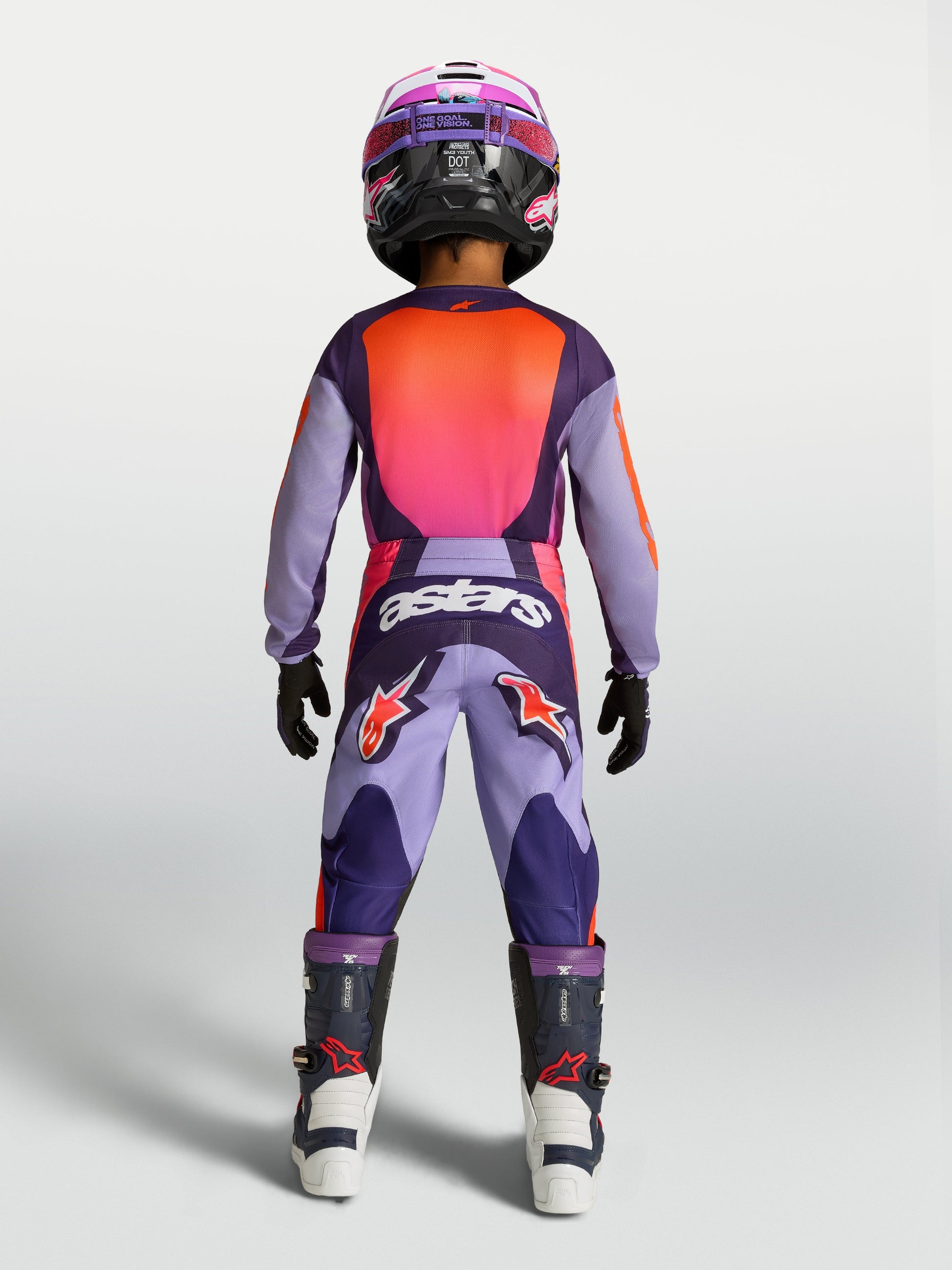 Youth Fluid Hunt Jersey Licht Violet Diep Paars Roze Fluo