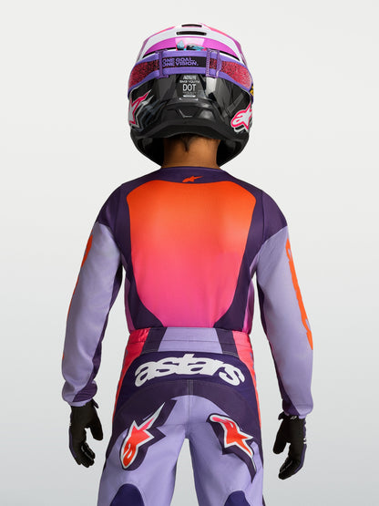 Youth Fluid Hunt Jersey Licht Violet Diep Paars Roze Fluo