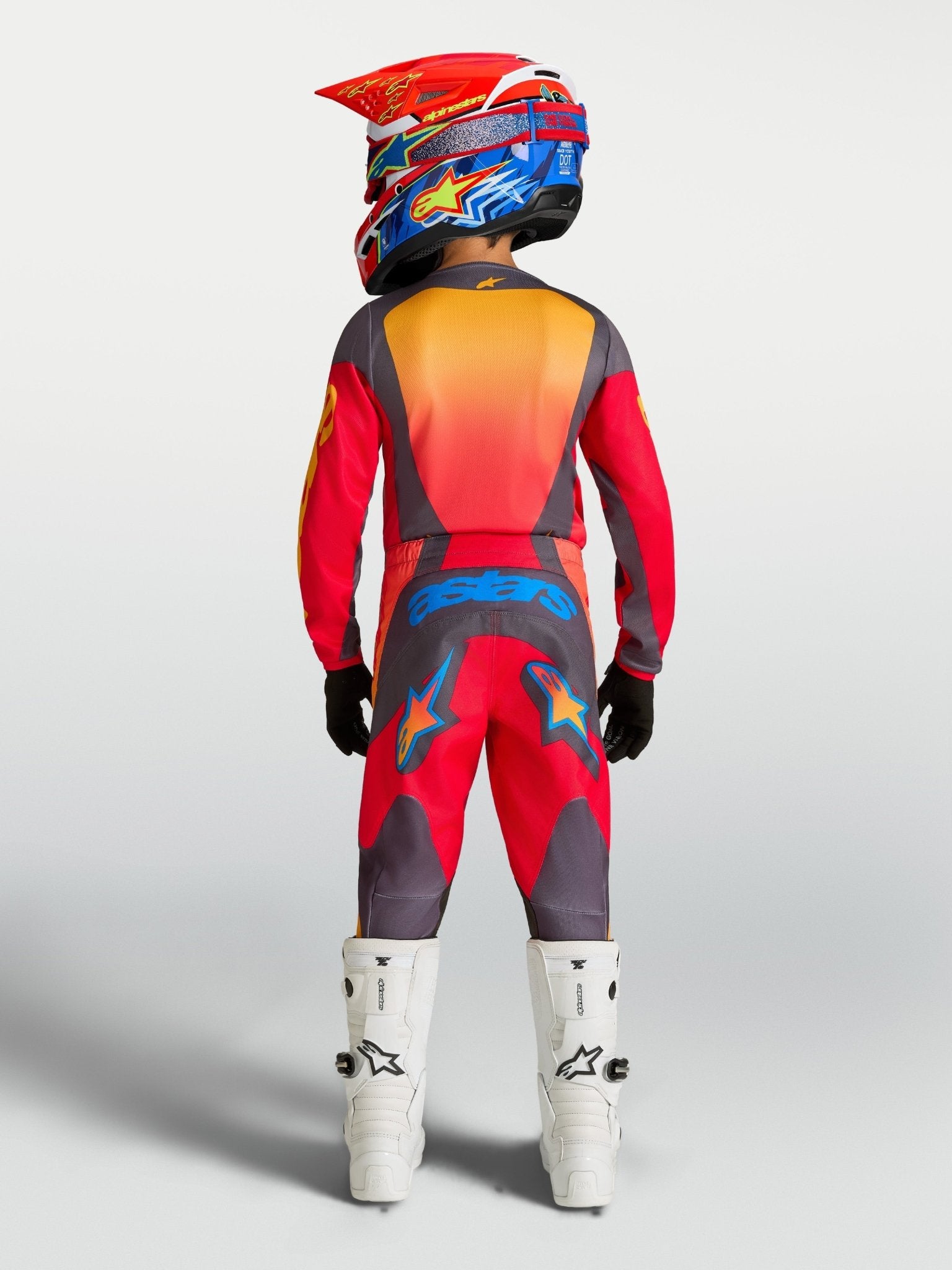 Alpinestars Jeugd Fluid Hunt Jersey Vuurrood Graystone Koraalrood - MxProStoreParts