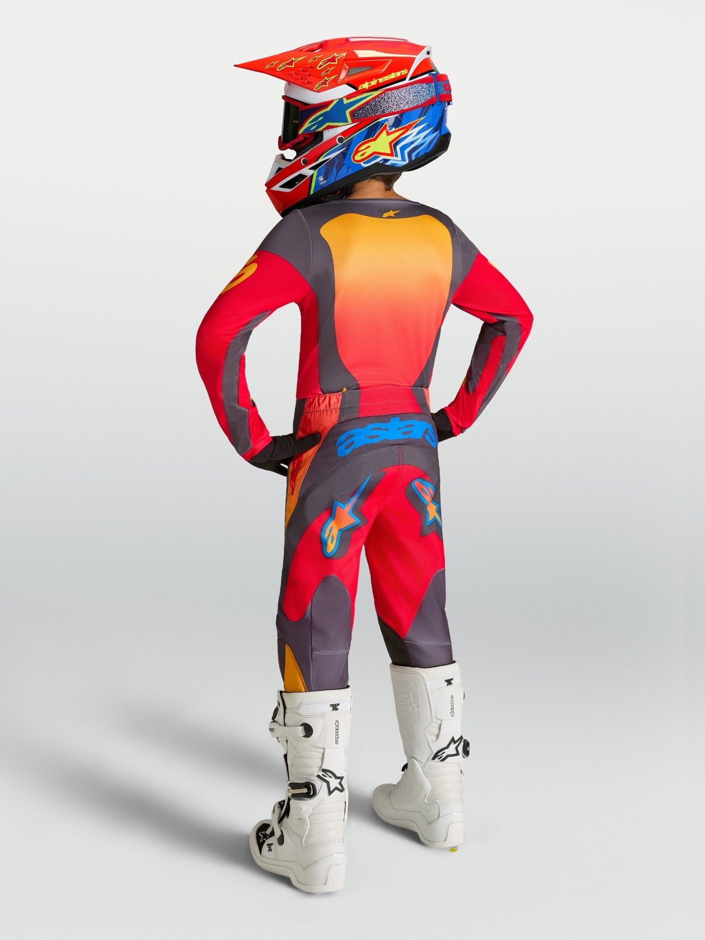 Alpinestars Jeugd Fluid Hunt Jersey Vuurrood Graystone Koraalrood - MxProStoreParts