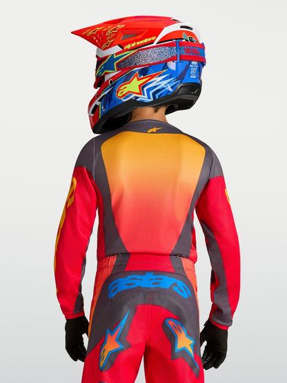 Alpinestars Jeugd Fluid Hunt Jersey Vuurrood Graystone Koraalrood - MxProStoreParts