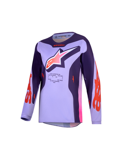 Youth Fluid Hunt Jersey Licht Violet Diep Paars Roze Fluo