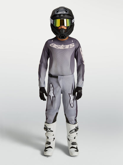 Alpinestars Jeugd Fluid Amber Jersey Graystone Cold Gray Licht Lila - MxProStoreParts