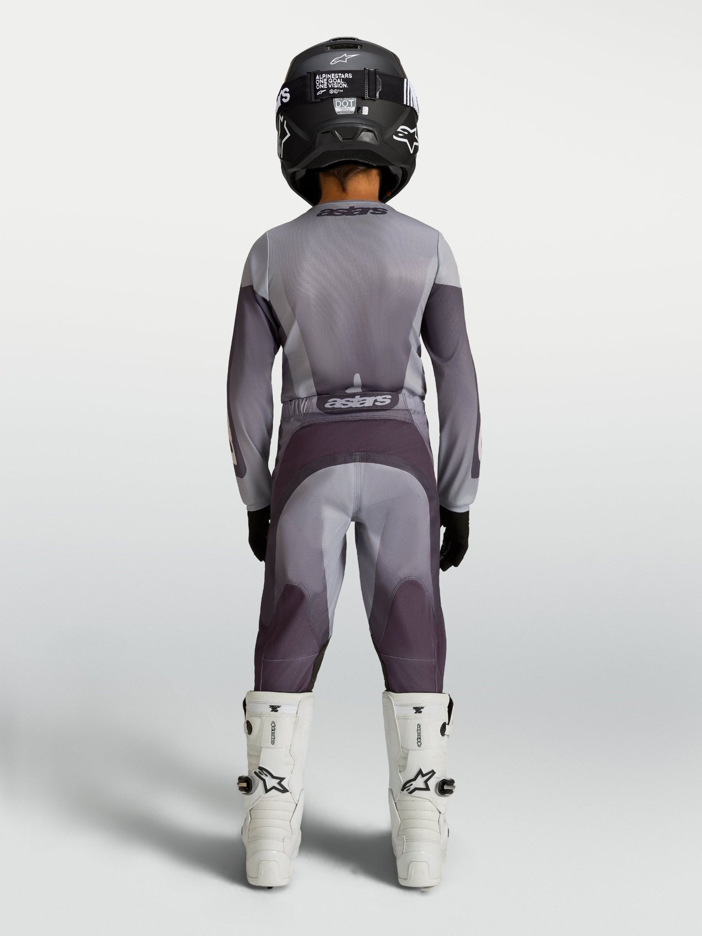 Alpinestars Jeugd Fluid Amber Jersey Graystone Cold Gray Licht Lila - MxProStoreParts