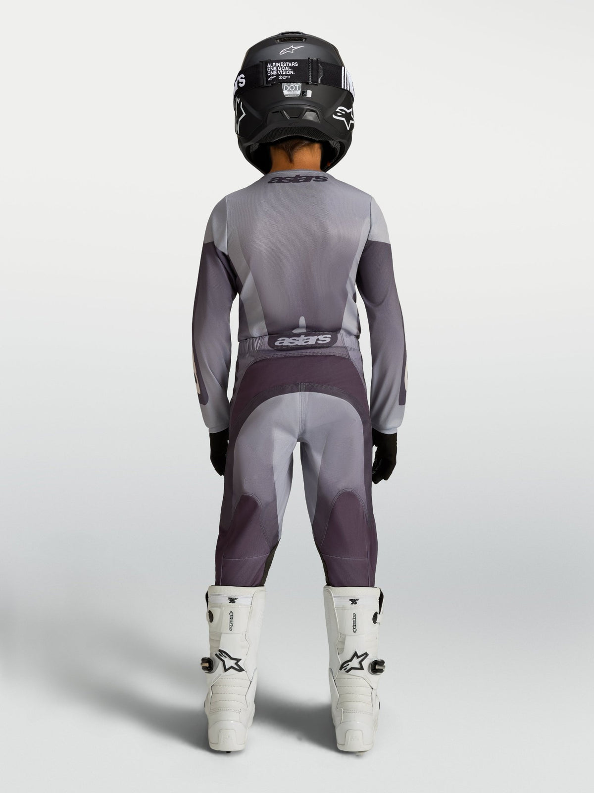 Alpinestars Jeugd Fluid Amber Jersey Graystone Cold Gray Licht Lila - MxProStoreParts
