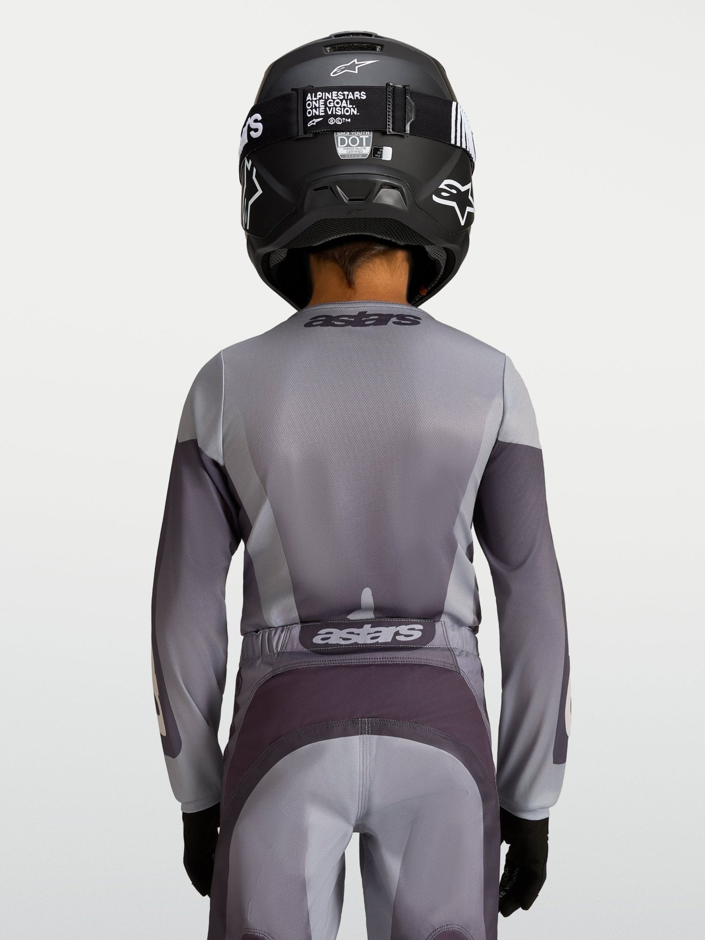 Alpinestars Jeugd Fluid Amber Jersey Graystone Cold Gray Licht Lila - MxProStoreParts