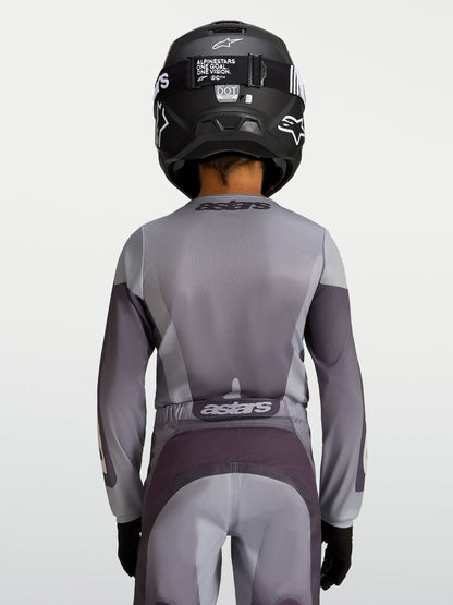 Alpinestars Jeugd Fluid Amber Jersey Graystone Cold Gray Licht Lila - MxProStoreParts