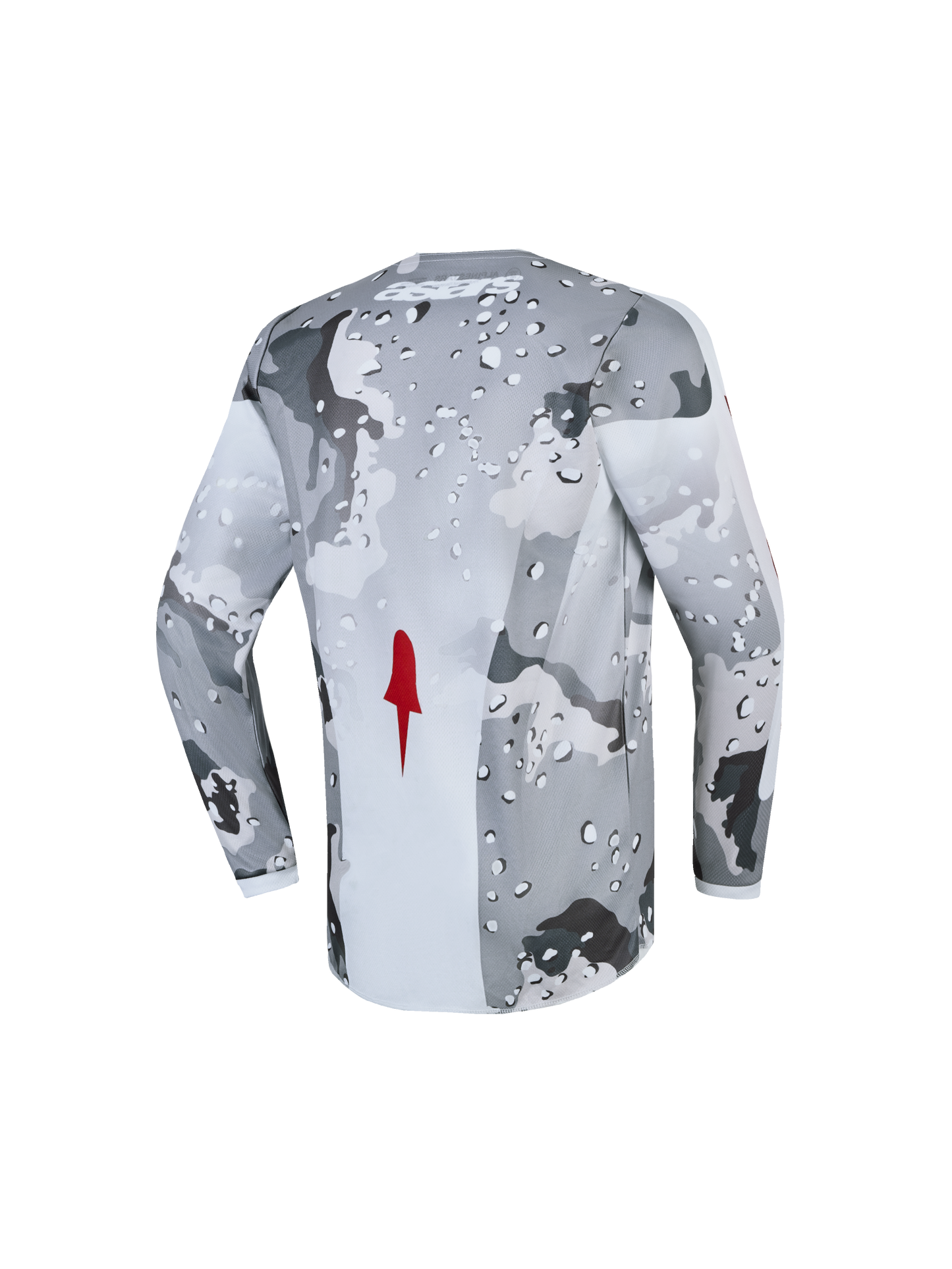 Alpinestars Jeugd Fluid Lone Jersey 2027 Grijs Camo Wit Vuurrood