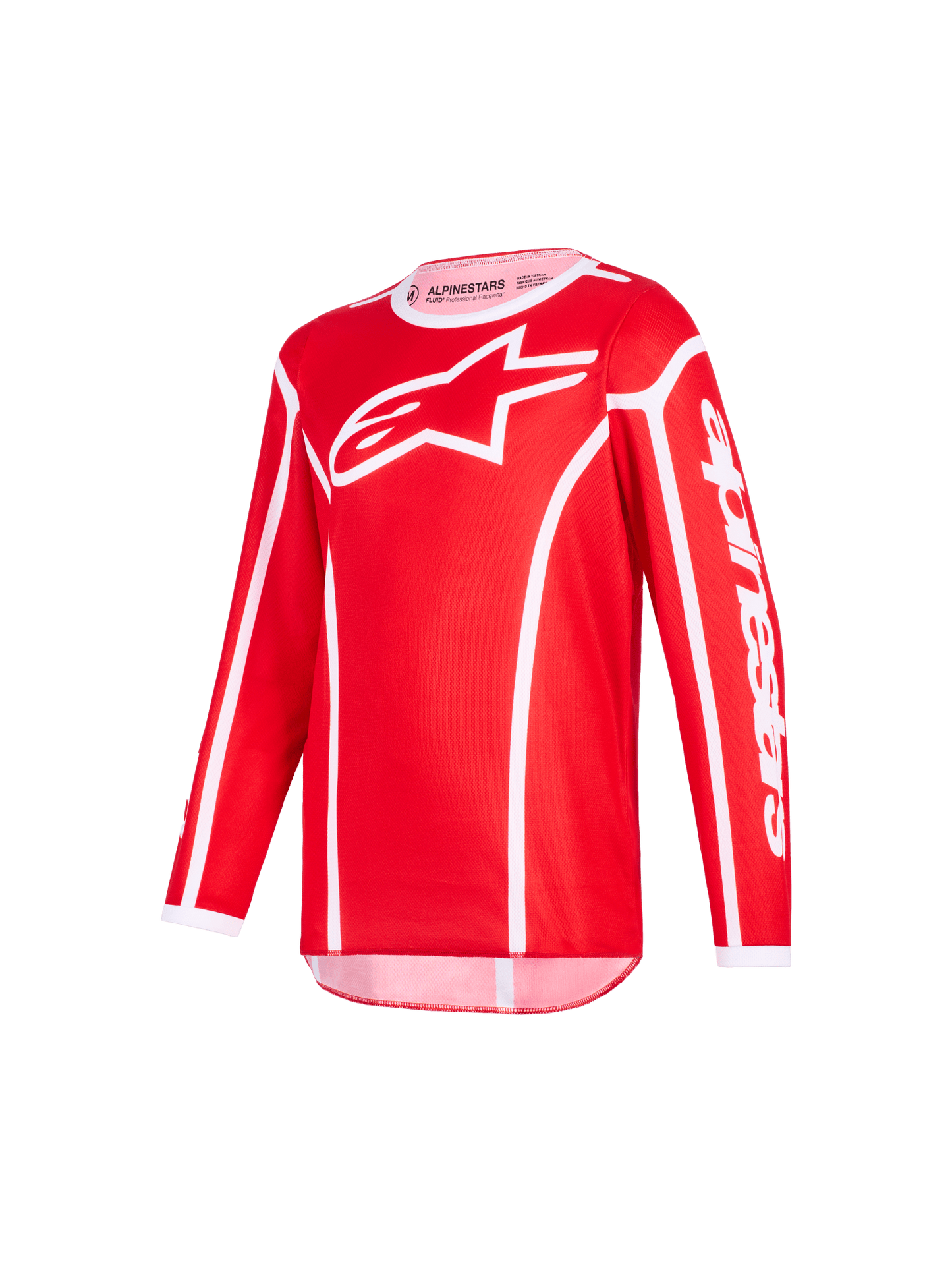 Alpinestars Jugend Fluid Apex Trikot 2026 Rot Weiß - MxProStoreParts
