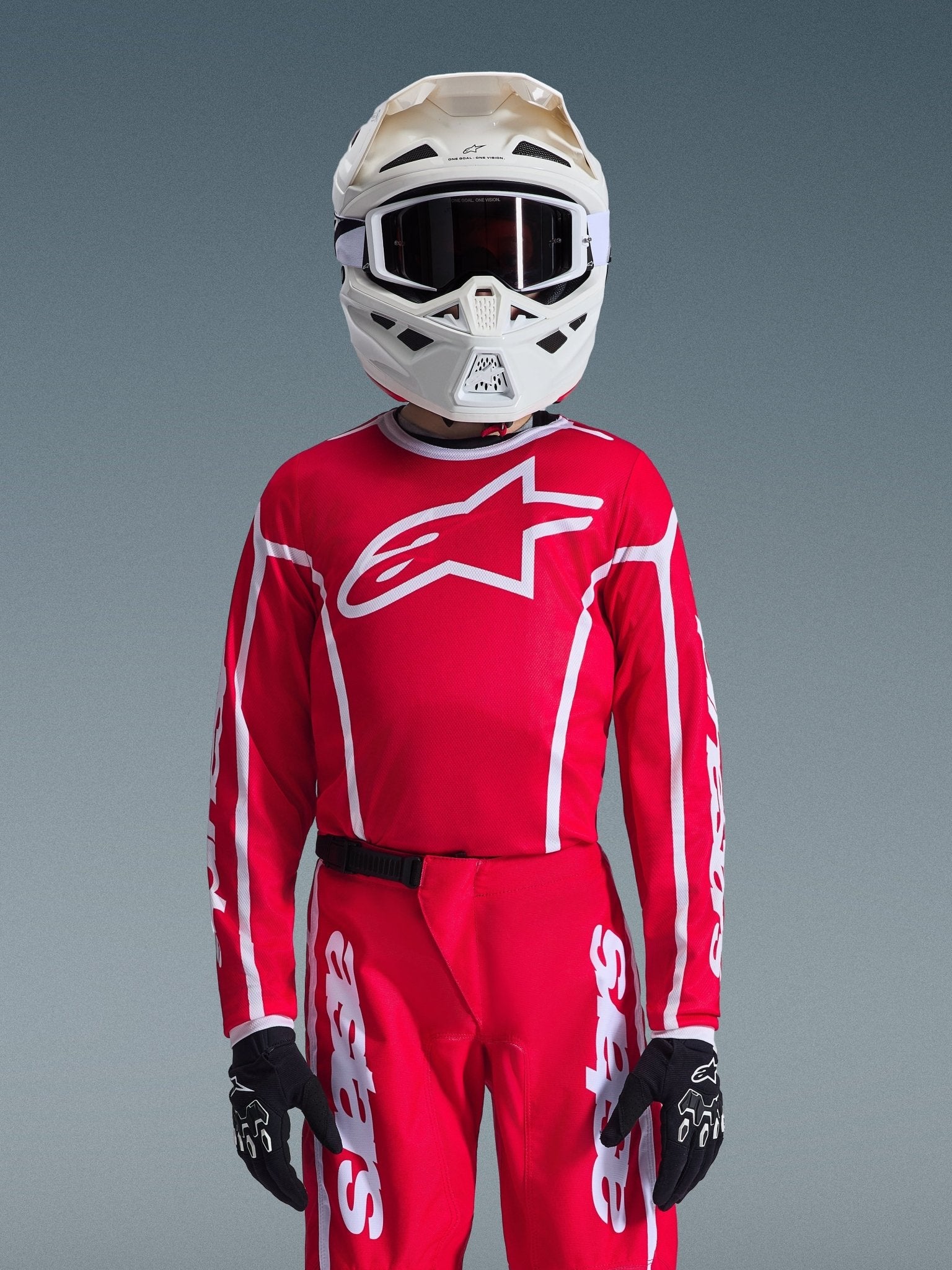 Alpinestars Jugend Fluid Apex Trikot 2026 Rot Weiß - MxProStoreParts
